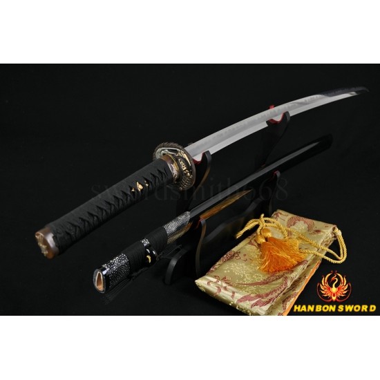 Hand Forged Full Tang Blade Clay Tempered HAZUYA Polished Japanese KATANA Samurai Sword