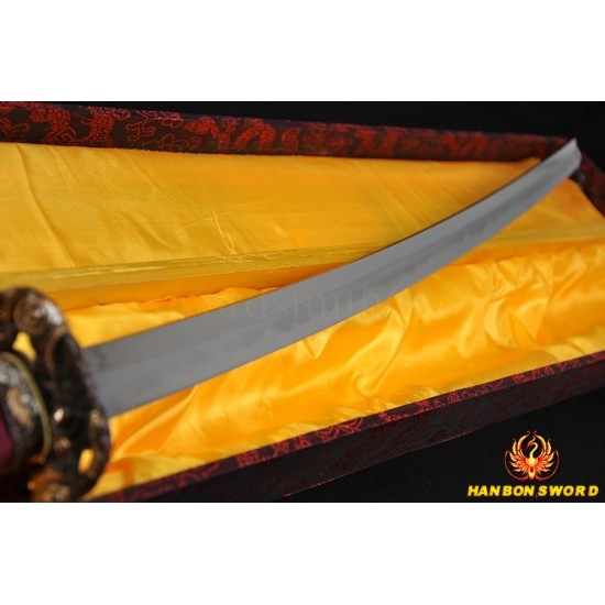 High Quality Japanese Samurai Sword KATANA Hazuya Polished Clay Tempered Full Tang Blade