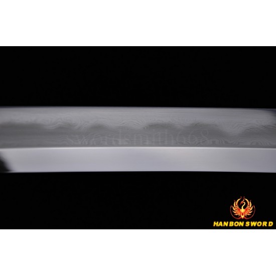 High Quality Japanese Samurai Sword KATANA Hazuya Polished Clay Tempered Full Tang Blade