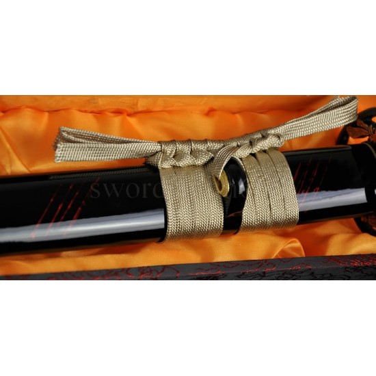  Top Quality Japanese KATANA Sword Kobuse Full Tang Blade Dragonfly Koshirae