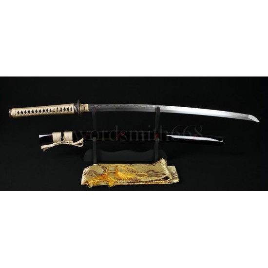  Top Quality Japanese KATANA Sword Kobuse Full Tang Blade Dragonfly Koshirae