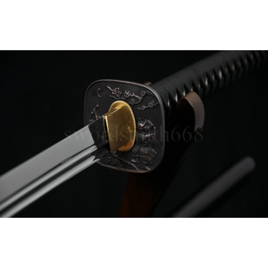 High Quality Japanese Samurai Sword NAGINATA T10 Steel Oil Quenched Full Tang Blade 