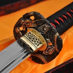 TRADITIONAL HAND FORGED NAGINATA JAPANESE SAMURAI SWORD CLAY TEMPERED BLADE