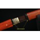 HIGH QUALITY JAPANESE SHIRASAYA SWORD Black&Red Damascus Oil Quenched Full Tang Blade Red Wood