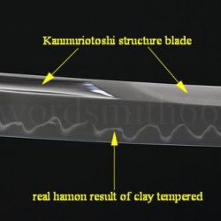 Traditional Hand Forged Japanese Shirasaya Sword KATANA T10 Steel Clay Tempered Full Tang Blade Red Wood SAYA&Handle