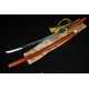 Traditional Hand Forged Japanese Shirasaya Sword KATANA T10 Steel Clay Tempered Full Tang Blade Red Wood SAYA&Handle