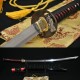 Fully Hand Forged Damascus Steel KATANA Clay Tempered Blade Rayskin Saya Japanese Samurai Sword