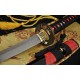 Fully Hand Forged Damascus Steel KATANA Clay Tempered Blade Rayskin Saya Japanese Samurai Sword