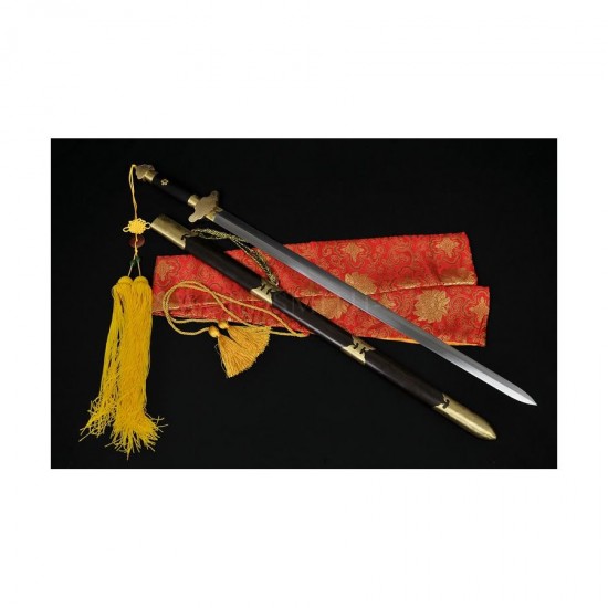 HIGH QUALITY HAND MADE CHINESE DRAGON PHENIX SWORD JIAN FOLDED STEEL BLADE