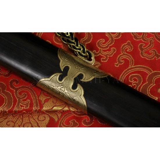 HIGH QUALITY HAND MADE CHINESE DRAGON PHENIX SWORD JIAN FOLDED STEEL BLADE