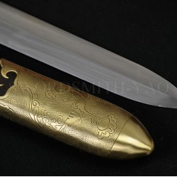 HIGH QUALITY HAND MADE CHINESE DRAGON PHENIX SWORD JIAN FOLDED STEEL BLADE