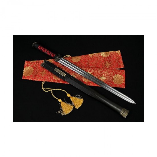 HIGH QUALITY CHINESE SWORD HAN JIAN FOLDED STEEL BLADE NICE MOUNTINGS