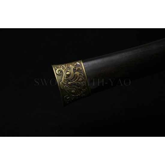 HIGH QUALITY CHINESE SWORD HAN JIAN FOLDED STEEL BLADE NICE MOUNTINGS