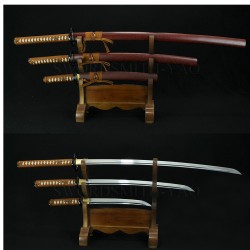 Katana real, fighting sword, Japanese sword, 1060 high manganese steel  blade, hand-ground, full Tang, tempered, hand-forged, 41 inches