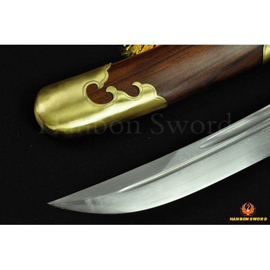 HIGH QUALITY HAND MADE CHINESE SWORD QIN DAO FOLDED STEEL BLADE