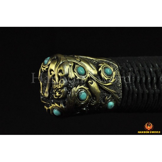 HIGH QUALITY HAND MADE CHINESE SWORD Qin JIAN FOLDED STEEL CLAY TEMPERED BLADE