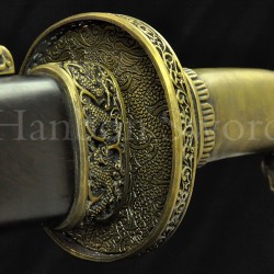 Traditional Hand Forged Chinese Sword Qing Dao Folded Steel Clay Tempered Blade HAZUYA Polished Razor