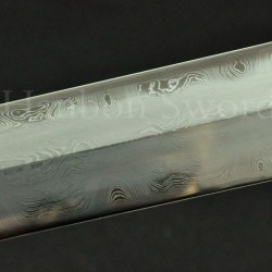 Traditional Hand Forged Chinese Sword Jian Folded Steel Clay Tempered Blade Feather Grain