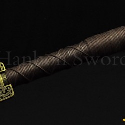 Traditional Hand Forged Chinese Sword HAN JIAN 8192 layers Folded Steel Full Tang Blade Brass Fittings