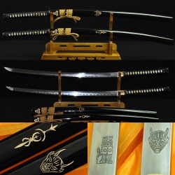 Kill Bill Sword Set (BILL+BRIDE SWORDS) Damascus steel clay tempered blade