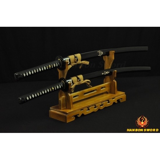 Kill Bill Sword Set (BILL+BRIDE SWORDS) Damascus steel clay tempered blade