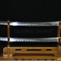 Kill Bill Sword Set (BILL+BRIDE SWORDS) Damascus steel clay tempered blade