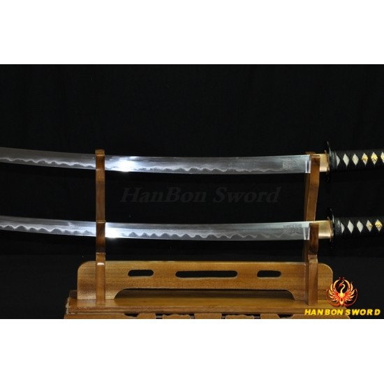 Kill Bill Sword Set (BILL+BRIDE SWORDS) Damascus steel clay tempered blade