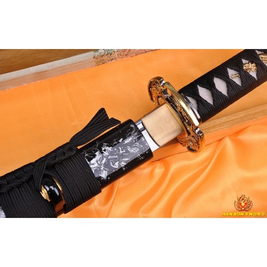 Japanese KATANA Samurai dragon sword high carbon steel full tang blade