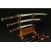 1095 High Carbon Steel Clay Tempered Samurai Sword Daisho Set 