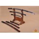 Japanese Samurai Dragon Swords Set katana+wakizashi+tanto Black Full Tang Blade