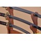 Japanese Samurai Dragon Swords Set katana+wakizashi+tanto Black Full Tang Blade