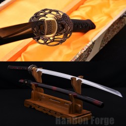 Japanese KATANA Sword Full Tang Folded Pattern Steel Blade With High-quality Copper Accessories Real Samurai Sword