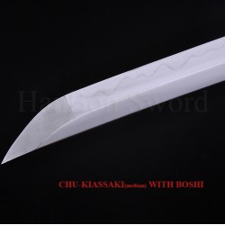 Hand Forged Damascus Steel Clay Tempered Blade Dragon Hawk Koshirae Hualee Saya Japanese KATANA Samurai Sword
