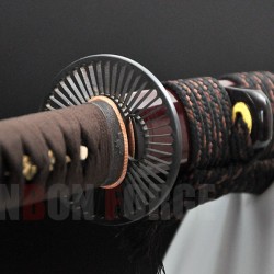 Handmade KATANA Japanese samurai sword 1095 steel full tang blade with buffalo horn saya