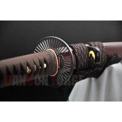 Handmade KATANA Japanese samurai sword 1095 steel full tang blade with buffalo horn saya