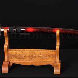 BLACK FULL TANG BLADE DRAGON KOSHIRAE KATANA HAND MADE Oil Quenched JAPANESE SAMURAI SWORD for sale