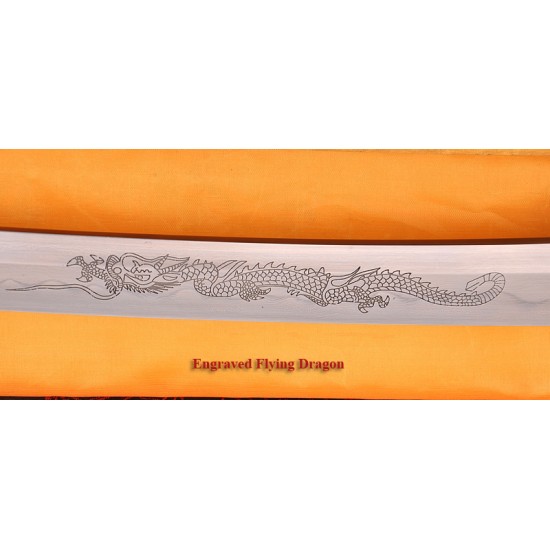 Fully Hand Forged Damascus Steel Clay Tempered Blade Dragon Koshirae KATANA Japanese Samurai Sword