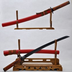 Black Dragon WAKIZASHI Japanese Samurai Sword Black high carbon steel blade Traditional Handmade