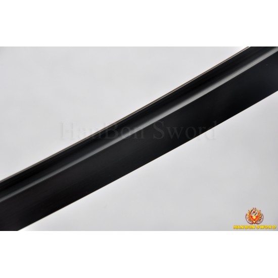 Hand Forged Black Wakizshi Japanese Samurai Sword black carbon steel blade