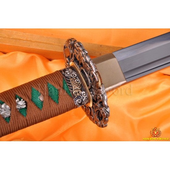 Japanese Sword SAMURAI KATANA CLAY TEMPERED BLADE FULL TANG