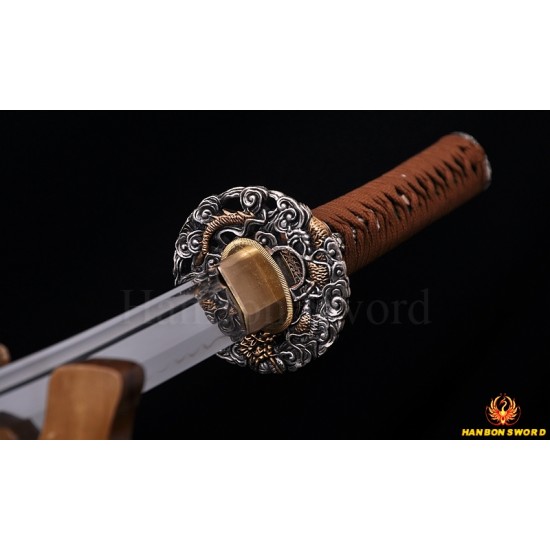 Japanese Sword SAMURAI KATANA CLAY TEMPERED BLADE FULL TANG