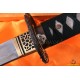 Damascus Steel Clay Tempered Blade Brass Hawk Koshirae KATANA Japanese Samurai Sword