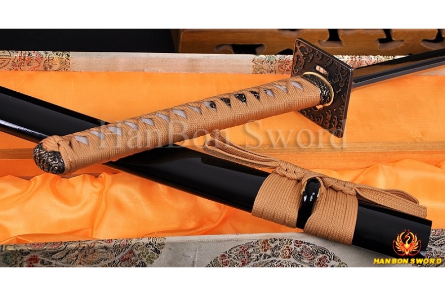 orange rayon tsuka sword handle for iaito katana shinken iaido japanese sword 