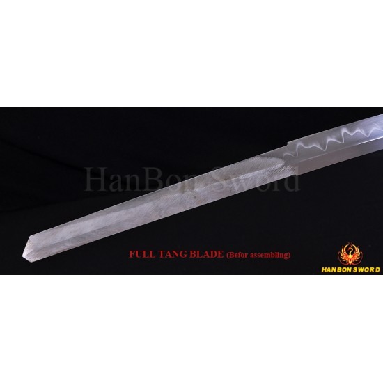 HIGH QUALITY JAPANESE SAMURAI SWORD KATANA SNAKE KOSHIRAE CLAY TEMPERED FULL TANG BLADE