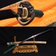 JAPANESE SAMURAI SWORD KATANA BRASS SNAKE KOSHIRAE HUALEE SAYA CLAY TEMPERED FULL TANG BLADE 