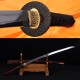 Fully Hand Forged Damascus Steel Clay Tempered Blade Straight HAMON Japanese Samurai Sword