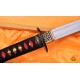 Fully Hand Forged Damascus Steel Clay Tempered Blade Straight HAMON Japanese Samurai Sword