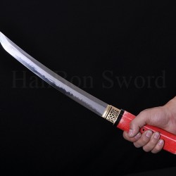 HIGH QUALITY JAPANESE SAMURAI SWORD TANTO HAZUYA POLISHED RAY SKIN HANDLE AND SAYA