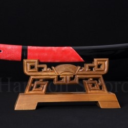 HIGH QUALITY JAPANESE SAMURAI SWORD TANTO HAZUYA POLISHED RAY SKIN HANDLE AND SAYA