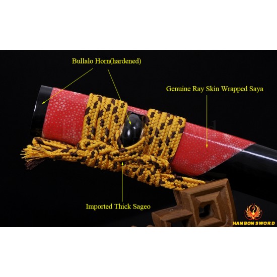 TOP QUALITY TRADITIONAL HAND MADE JAPANESE SAMURAI SWORD TANTO KOBUSE BLADE RAY SKIN SAYA